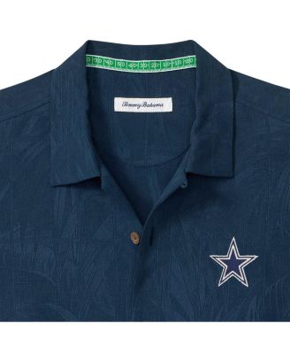 Men's Navy Dallas Cowboys Endzone Paradise COOLMAX Button-Up Shirt