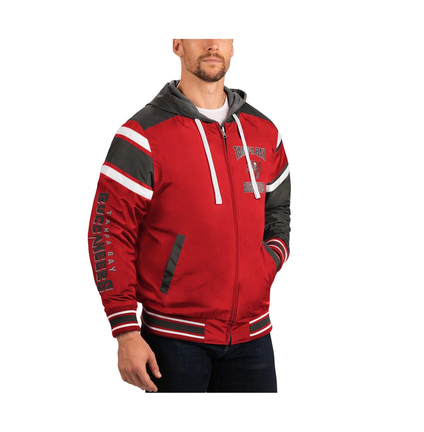 Мужская куртка G-III Sports by Carl Banks Red/Gray Tampa Bay Buccaneers Extreme Full Back Reversible Full-Zip — фото 3