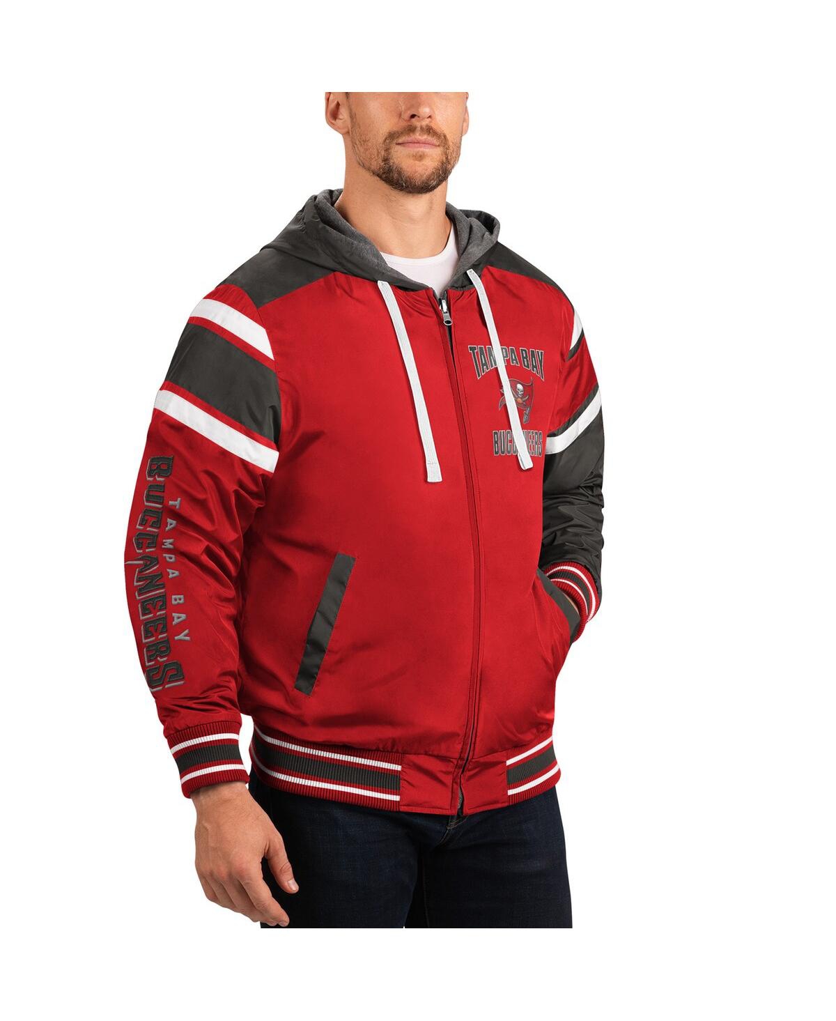 G-iii Sports by Carl Banks Men's Red/Gray Tampa Bay Buccaneers Extreme Full Back Reversible Hoodie Full-Zip Jacket