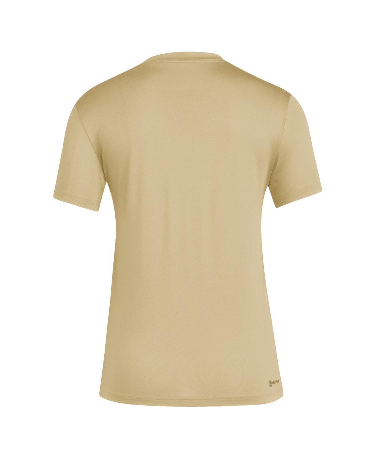 Adidas Originals Women's Tan Miami Hurricanes Salute To Service Aeroready T-shirt In Brown