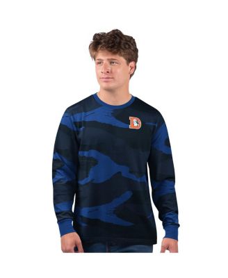 Starter - Men's Navy/Royal Denver Broncos Thursday Night Gridiron  Logo Long Sleeve T-Shirt