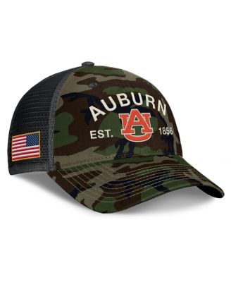 Nike - Men's Camo Auburn Tigers 2025 Military Appreciation Rise Adjustable Trucker Hat