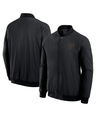 Fanatics - Men's Black Pittsburgh Penguins Authentic Pro Road Lightweight Full-Zip Bomber Jacket