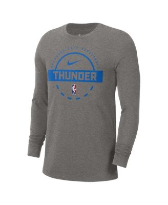 Men's Charcoal Oklahoma City Thunder Authentic Long Sleeve Practice T-Shirt
