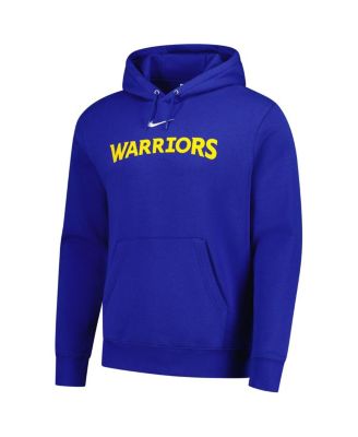 Men's Royal Golden State Warriors Sportswear Essential Wordmark Club Hoodie
