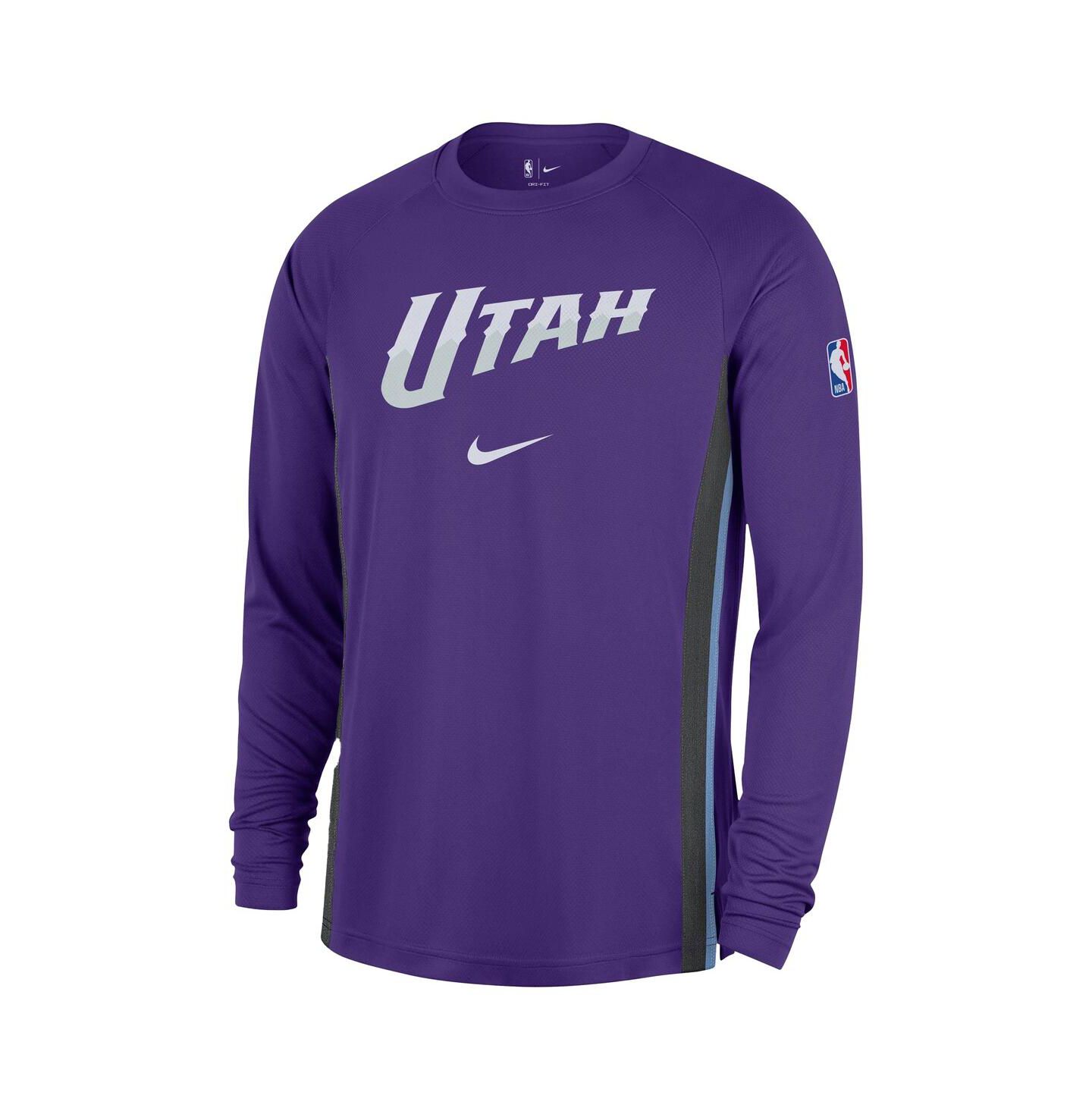 Мужская футболка Nike Purple Utah Jazz 2025/26 Authentic Pre-Game Legend Dri-FIT Long Sleeve Shooting — фото 2