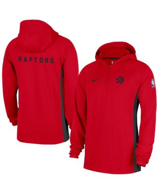 Nike - Men's Red Toronto Raptors Authentic On Court Zone Quarter-Zip Dri-FIT Hoodie Jacket