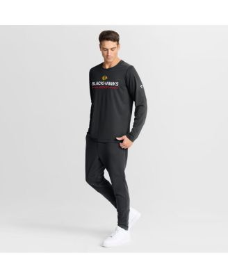 Men's Black Chicago Blackhawks Authentic Pro Rink Tech Long Sleeve T-Shirt