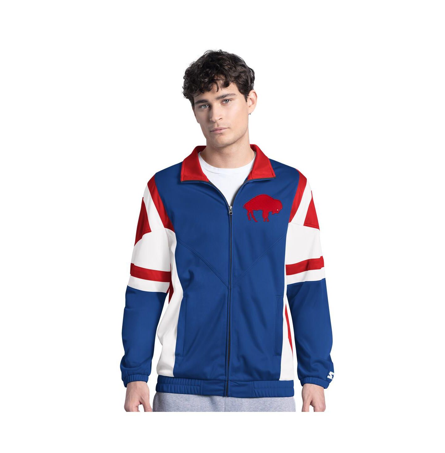 Мужская куртка Starter Royal Buffalo Bills Contender Logo Full-Zip Track — фото 1