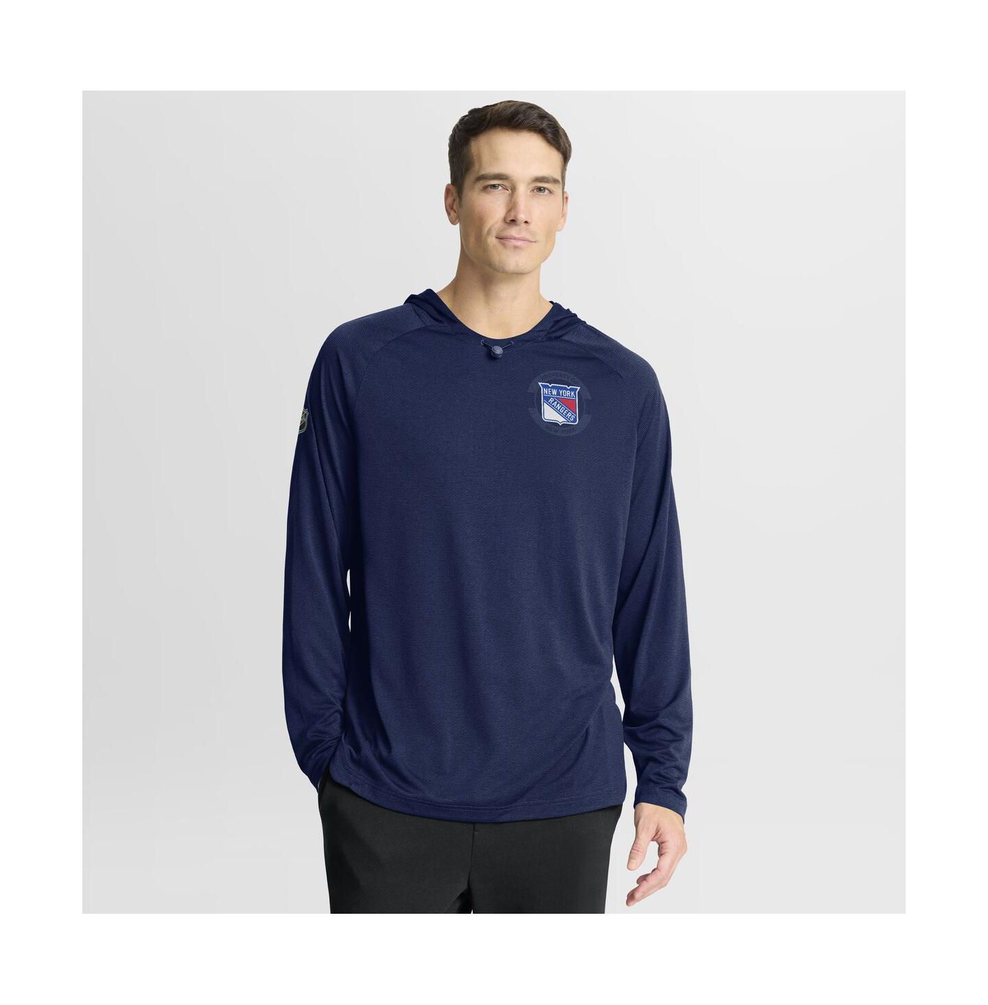 Мужское худи Fanatics Navy New York Rangers Authentic Pro Rink Raglan — фото 1