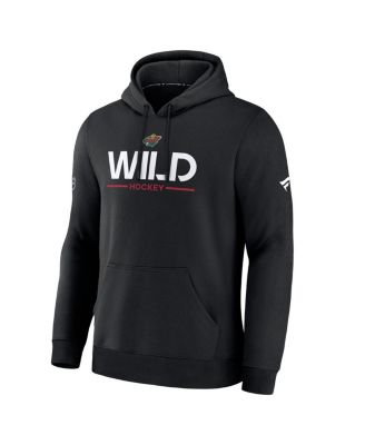 Men's Black Minnesota Wild Authentic Pro Primary Hoodie