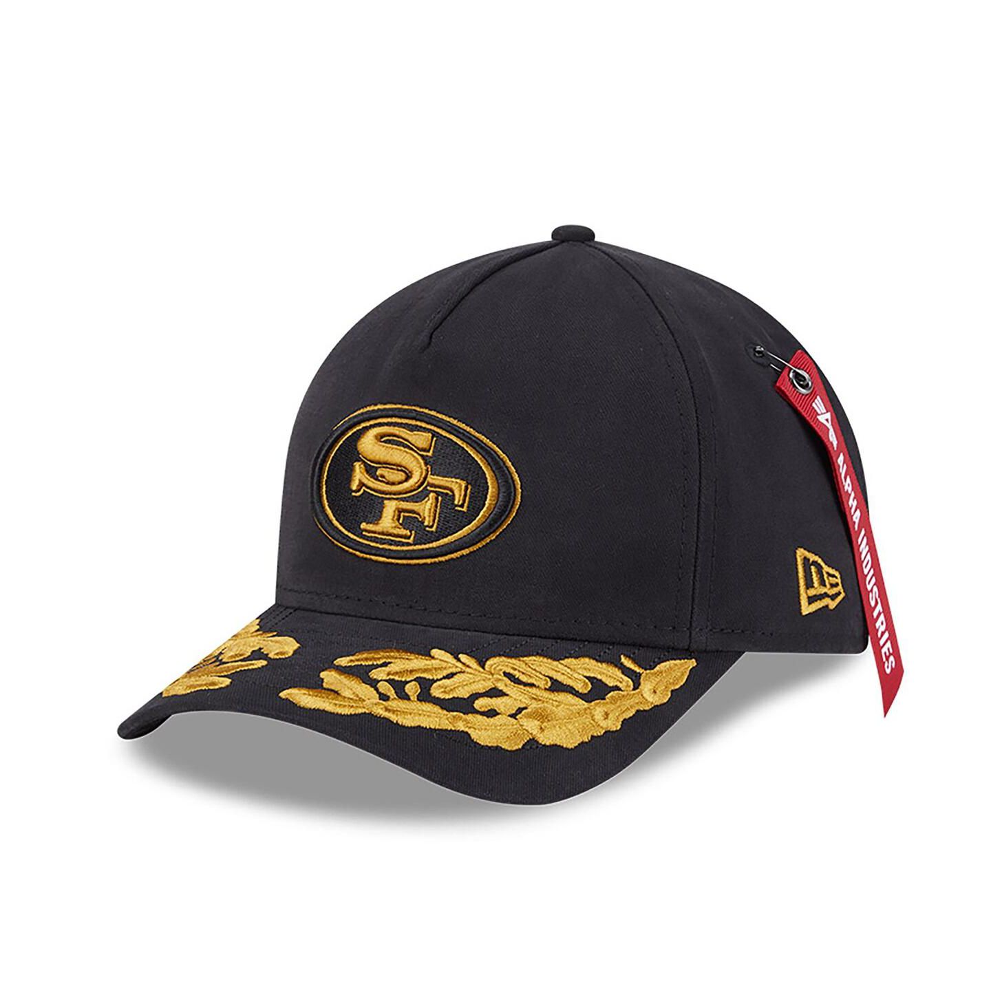 Мужская кепка New Era x Alpha Industries Black San Francisco 49ers A-Frame 9FORTY Adjustable Hat — фото 1