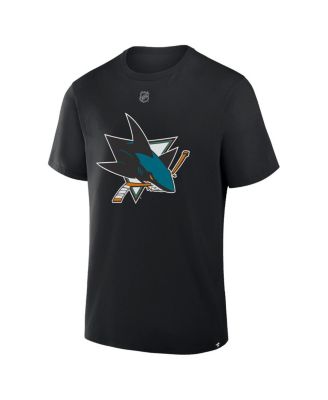 Men's Macklin Celebrini Black San Jose Sharks Authentic Stack Name and Number T-Shirt