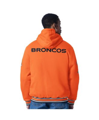 Men's Orange Denver Broncos Power Forward Commemorative Fleece Full-Zip Hoodie