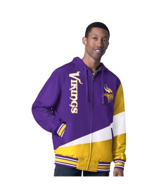 G-III Sports by Carl Banks - Men's Purple/Charcoal Minnesota Vikings Dual Threat Reversable Full-Zip Jacket