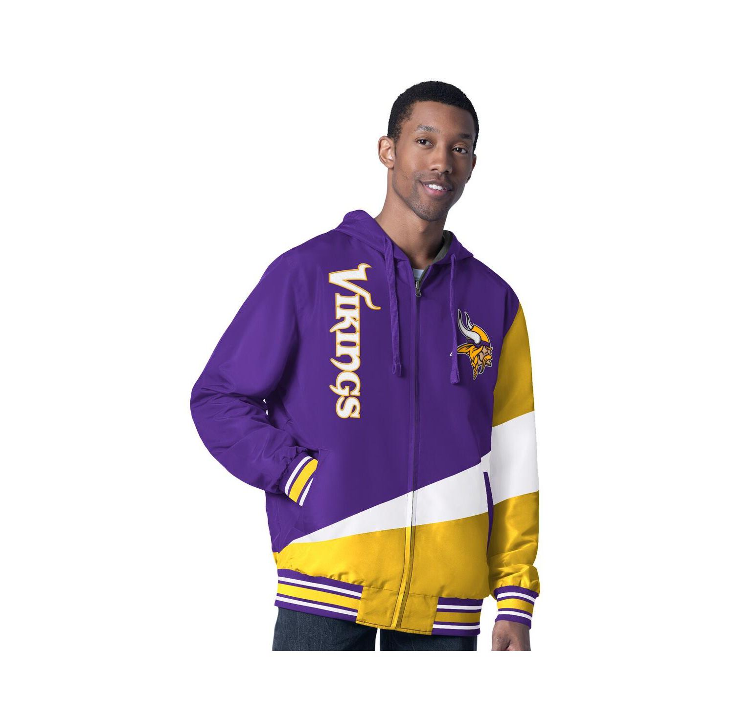 Men's Purple/Charcoal Minnesota Vikings Dual Threat Reversable Full-Zip Jacket