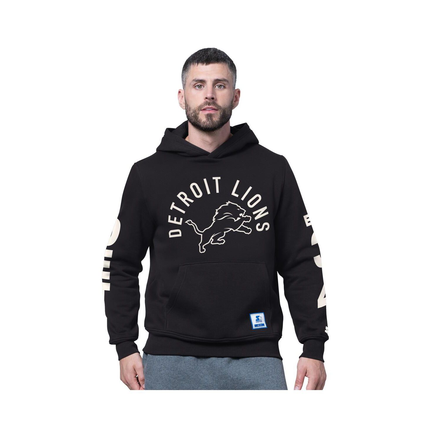 Мужское худи Starter Black Detroit Lions Handoff Fleece — фото 1
