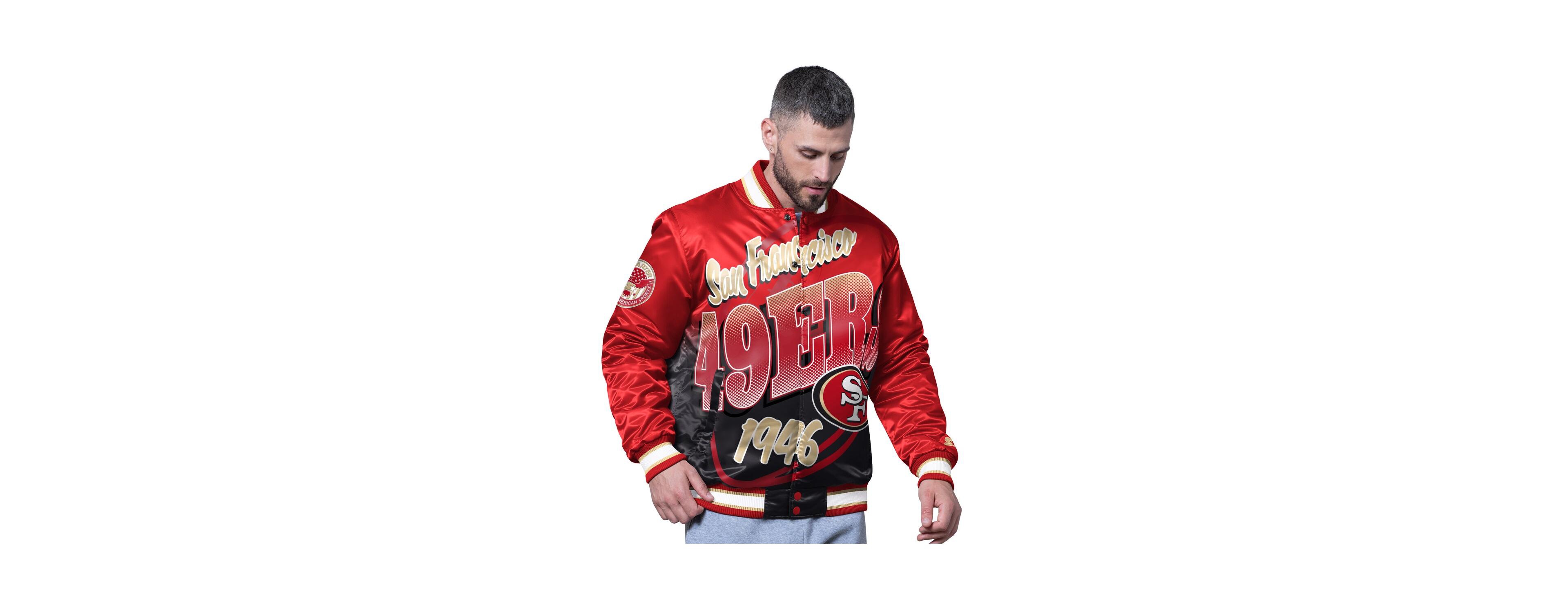 Starter Men's Scarlet San Francisco 49ers Pass Rush Varsity Full-Snap Jacket
