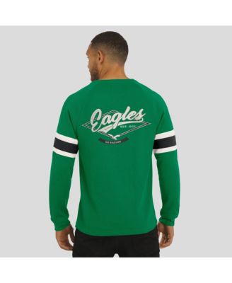 Men's Darius Rucker Collection by Kelly Green Philadelphia Eagles Waffle-Knit Raglan Long Sleeve Henley T-Shirt