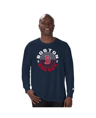Starter - Men's Navy Boston Red Sox Halftime Long Sleeve T-Shirt