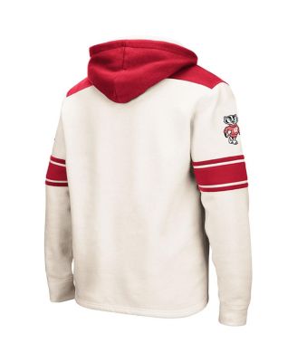 Men's Cream Wisconsin Badgers 2.0 Lace-Up Hoodie