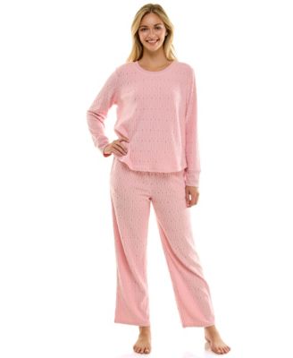 Women's 2-Piece Long-Sleeve Crewneck Top and Pants Set