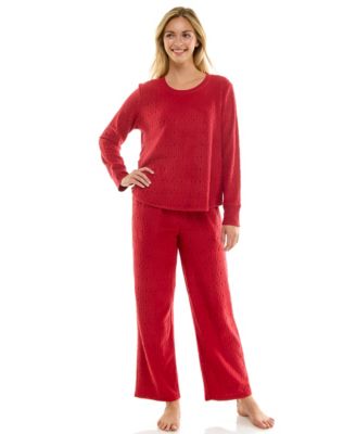 Women's 2-Piece Long-Sleeve Crewneck Top and Pants Set