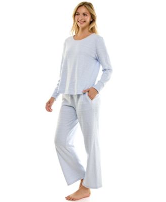 Women's 2-Piece Printed Long-Sleeve Top and Straight Leg Pants Set