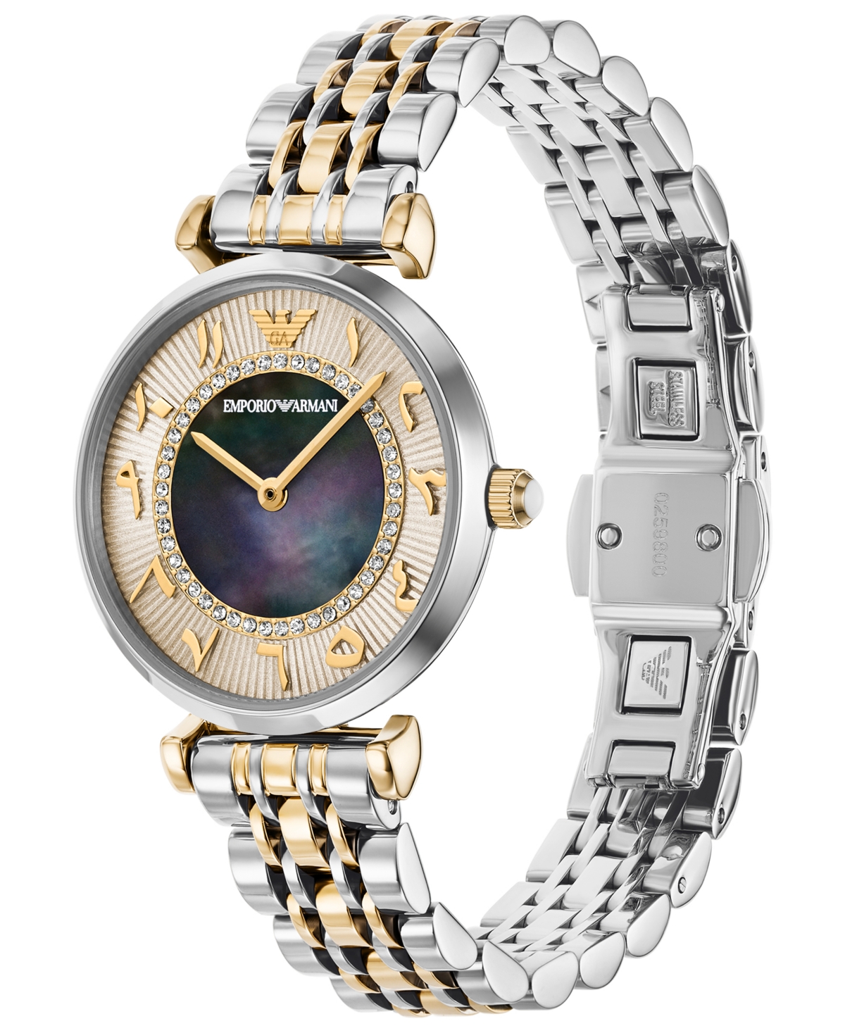 Emporio Armani Women's Two-Hand Two-Tone Stainless Steel Watch, 32mm