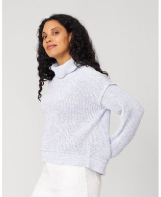 Women's Heathered Yarn Relaxed Lounge Turtleneck Sweater