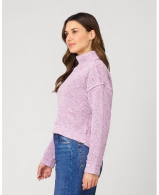Women's Heathered Yarn Relaxed Lounge Turtleneck Sweater