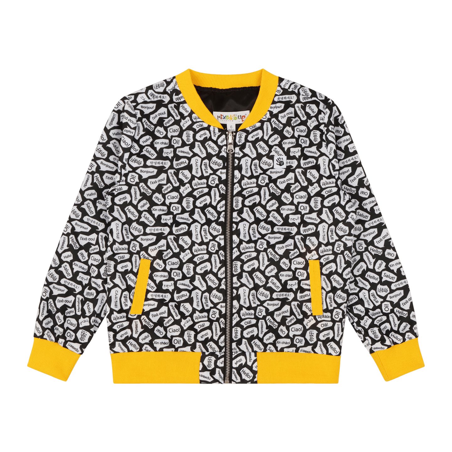 Куртка Mixed Up Clothing Reversible Zip up Lightweight Bomber Jacket для девочек, цвет: Чёрный / Жёлтый — фото 8