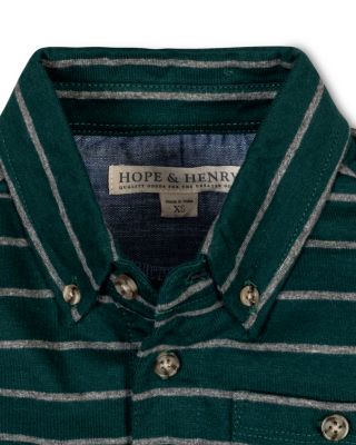 Little and Big Boys' Organic Long Sleeve Jersey Knit Polo Shirt