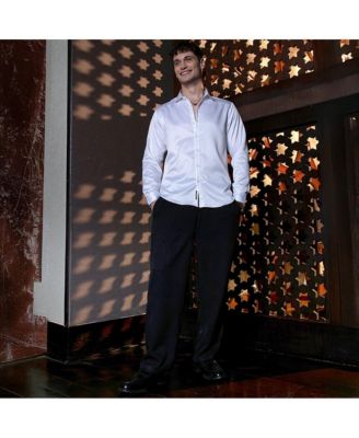 Men's Chalk White Satin Lustre Shirt
