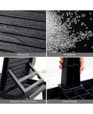 2-Person Outdoor Chaise Lounge Set - Black