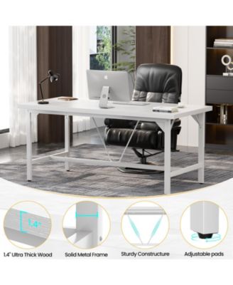 63 x 31.5 inches Computer Desk, Sturdy Large Office Desk, Premium 2 Person Long Desks