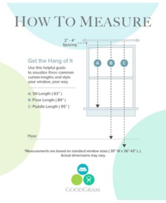 2 Piece Spooky Halloween Decor Ghoul Black Colored Rod Pocket Sheer Voile Window Curtains - 63 In. Long