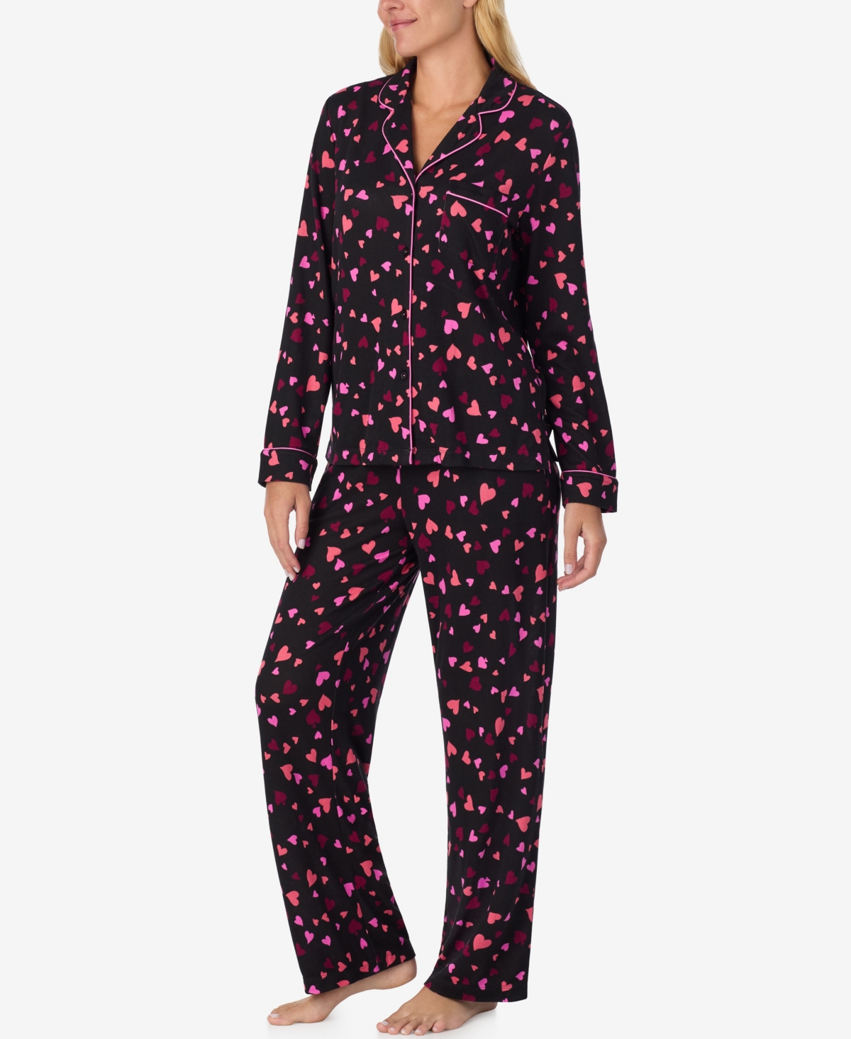 Kate Spade New York Women's 2-Piece Sleepwear Long-Sleeve Top and Pajama Pants Set