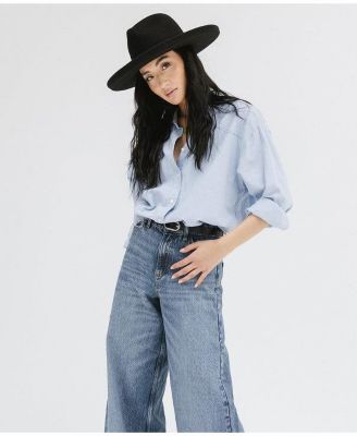 Maude Wide Brim Fedora Hat - Stylish and Modern Design