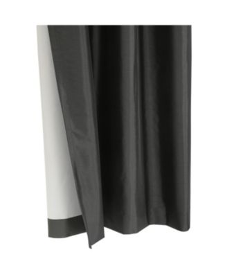 100% Polyester Glacier Balance Temperature Solid Faux Silk Blackout Grommet Curtain Panel 52" x 84" Black
