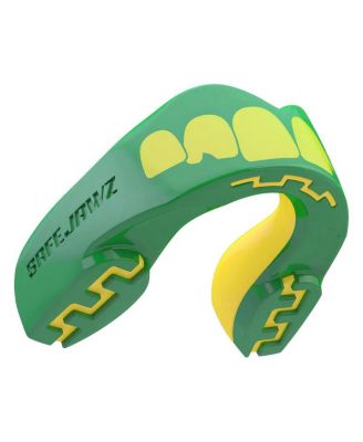 EXTRO Dual Layer Sports Mouth Guard and Disinfectant Spray Bundle for Basketball, Football, MMA, Hockey, Wrestling - Junior - Goldie