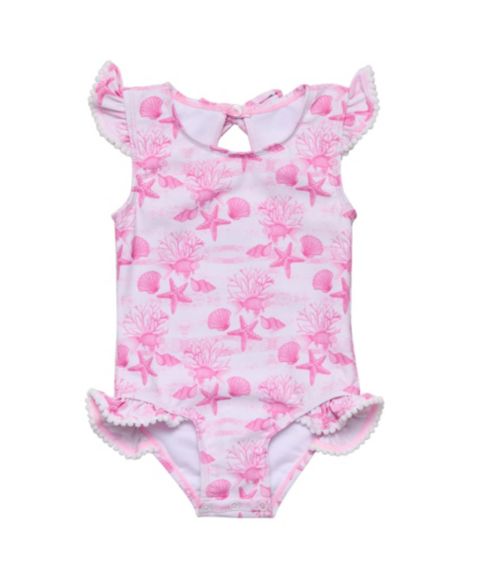 Купальники Snapper Rock Little Girls Pink Lagoon Frill Swimsuit