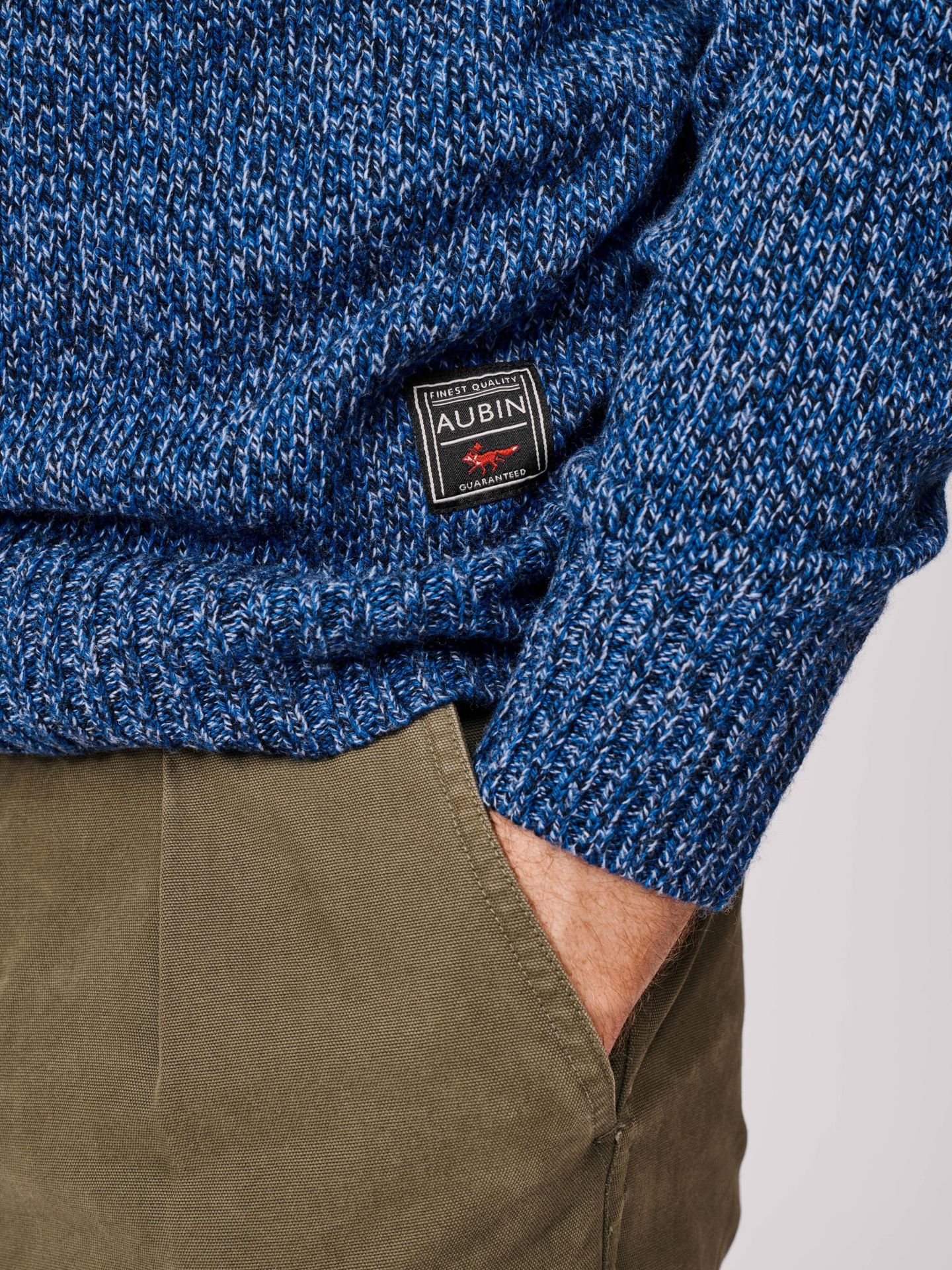 Мужской свитер Aubin Riply Twist Crew Neck, цвет: Синий — фото 4