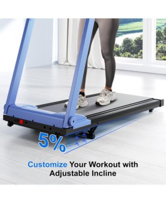 Superun Treadmill with 5% Incline, 300lbs Capacity Folding  Small Treadmills for Home Portable Running Treadmill with Handles
