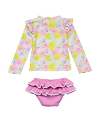 Little Girls Aloha Vacay Recycled Ruffle Set