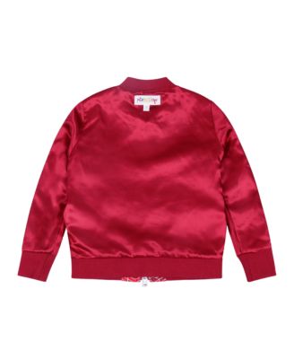 Toddler Girls Reversible Zip up Lightweight Bomber Jacket