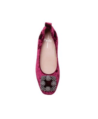 MINA Women's Glam Sparkly Medallion Ballet Flat