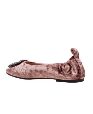 MINA Women's Glam Sparkly Medallion Ballet Flat