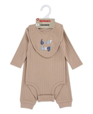 Baby Boys' Long-Sleeve Bodysuit, Pants and Bib, 3-Piece Set