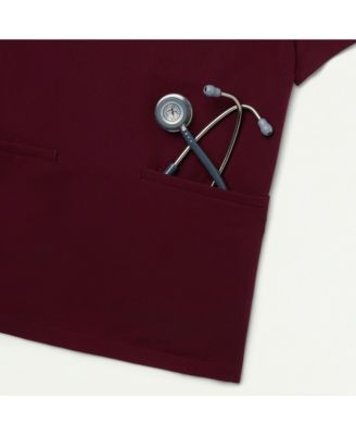 Women's Helia 3-Pocket Classic Notched V-Neck Scrub Top